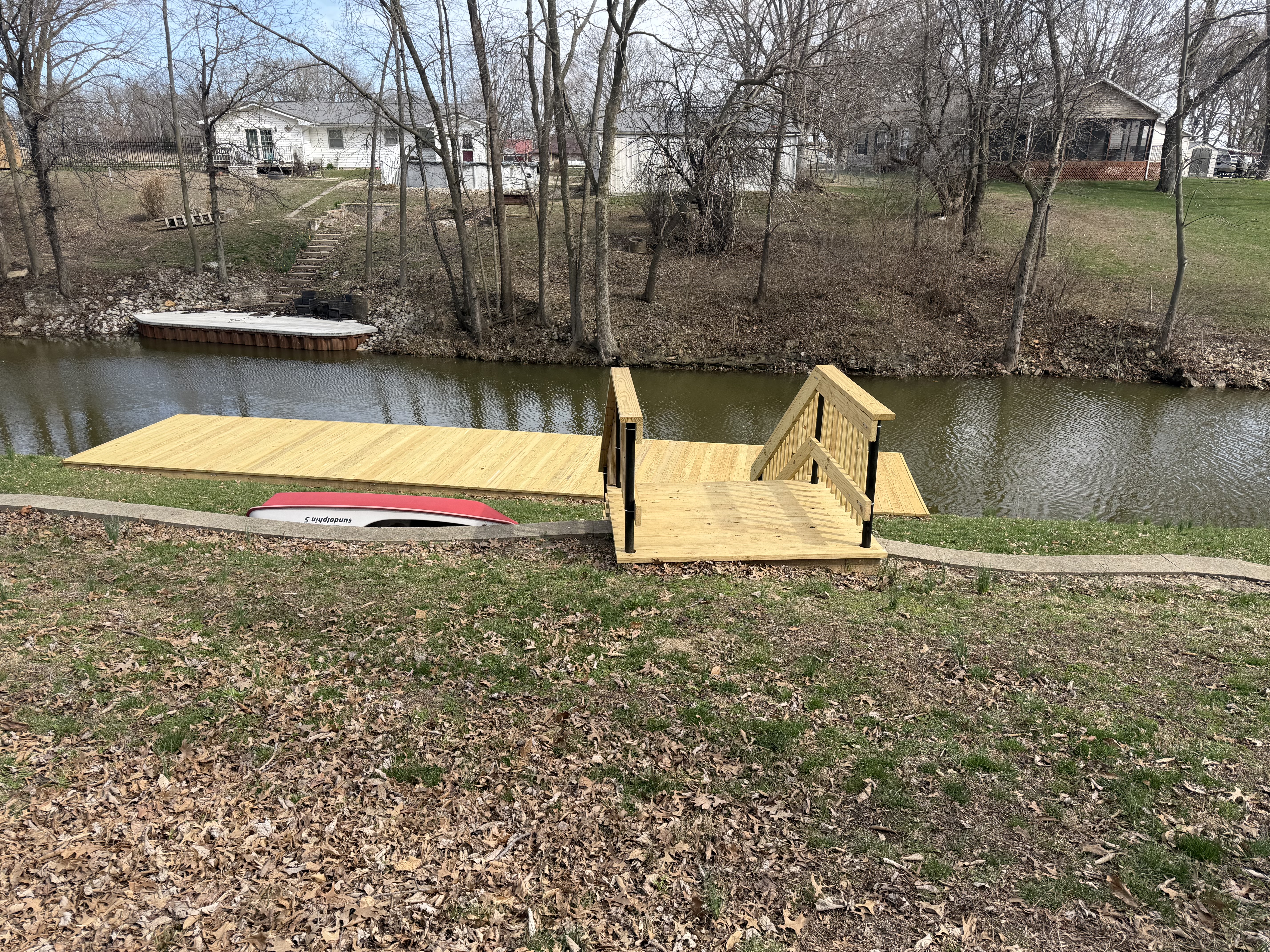 Stairs and Lake view